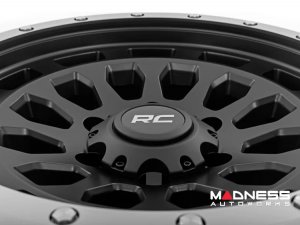 Ford Bronco Custom Wheels (1) - Rough Country - 87 Series - Black w/ Machined Ring - 17 x 8.5 / 6 x 5.5 / +0